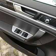 Для Фольксваген 2011 2012 2013 Touareg нержавеющая сталь переключатель окна автомобиля панель Крышка отделка стикер аксессуары