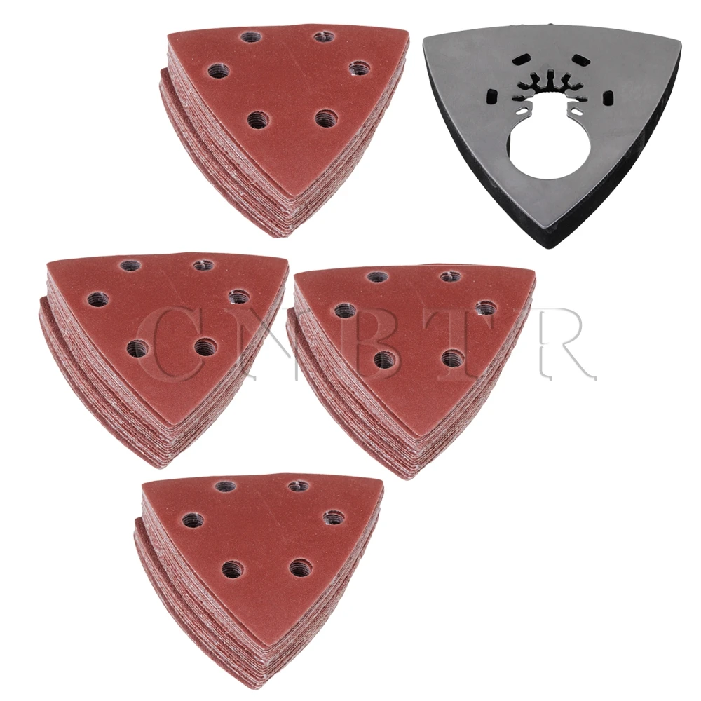 CNBTR Quick Release Triangular Sanding Paper with Polishing Sanding Pad Set of 101