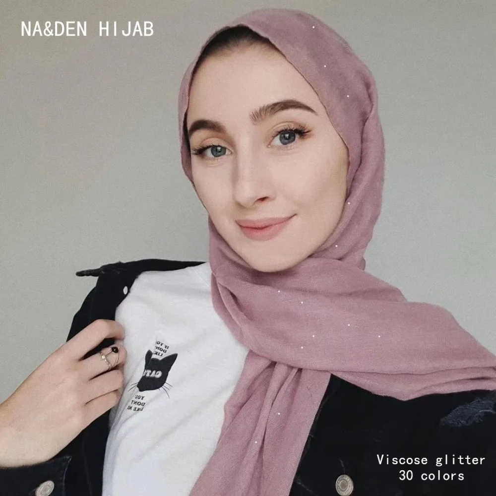 Горячая Распродажа, простые блестящие хиджаб Maxi блестящие шали, женские сверкающие шарфы, мусульманский головной платок, одноцветные палантины, 10 шт./лот, быстрая