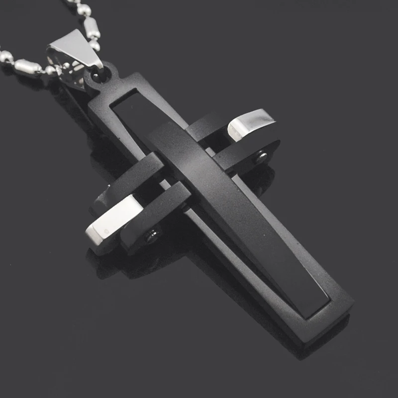 Colgante Cruz Collar Cruz Acero Inoxidable Para Hombre - Cadena