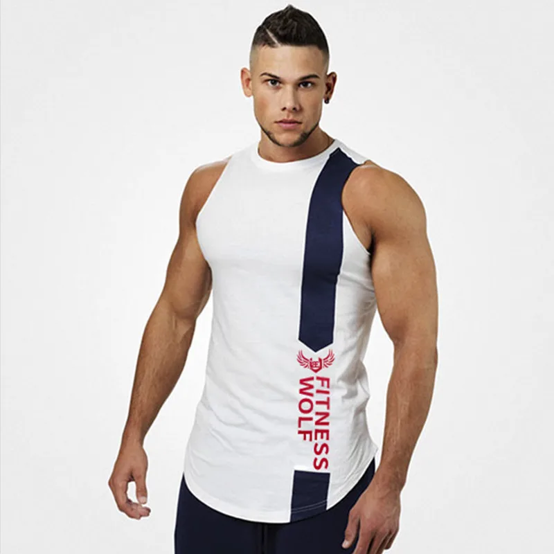 

Animal Gyms Tank Top Men Workout Clothing Bodybuilding Stringer Men Muscle Vests Cotton back Singlets debardeur fitness homme