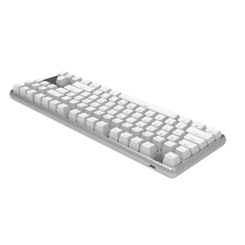 Xiaomi Yuemi клавиатура Проводная 87 клавиш Вишневый переключатель алюминиевый сплав Механическая игровая клавиатура светодиодный с подсветкой - Цвет: White