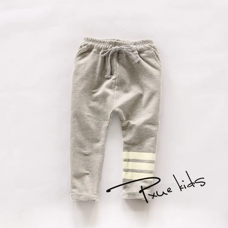 Новые весенние детские штаны повседневные штаны для мальчиков осенние штаны-шаровары для девочек Детские Модные полосатые брюки 2-7Y