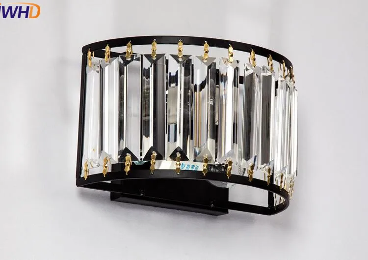 IWHD Ретро винтажный светодиодный настенный светильник с кристаллами, настенный светильник для дома, американский лестничный светильник, настенный светильник, Lustre De Cristal Arandela