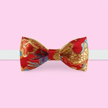 Новая мода мужская повседневная Уникальный Печатный британский стиль рождественское праздничное платье ювелирные изделия галстук-бабочка дракон феникс