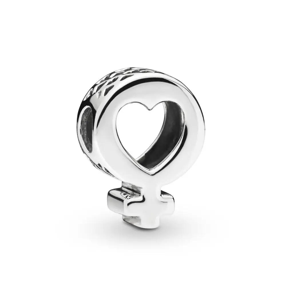 

2019 Authentic 925 Sterling Silver Bead Female Symbol Charm Fit Original Women Pandora Bangle Bracelet DIY Jewelry Making
