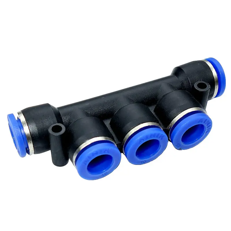 5 pcs PK6 Pneumatic Air Flow Manifold Quick Fittings Connector for 6mm Tube Hose
