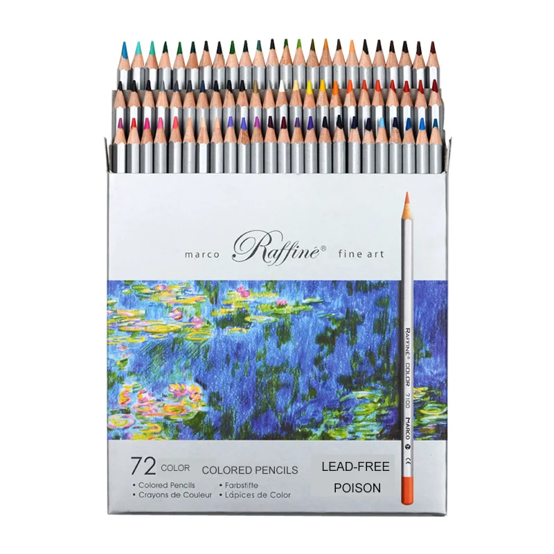 

Marco 24/36/48/72pcs Colored Pencil Painting Set lapis de cor Non-toxic Lead-free Oily Color Pencil Writing Pen School Supplies