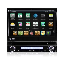 7 “1 Din Android Universal En el tablero de Coches Reproductor de DVD GPS de Navegación Panel Frontal desmontable Auto Radio Audio Estéreo BT 3G FM TV