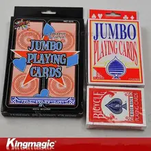 Kingmagic Джамбо палуба(12.7x9 см) магия Покер магические карты магия реквизит