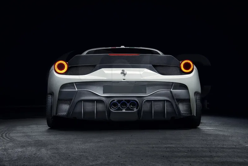 2010-2014 Ferrari F458 Italia Coupe & Spider Vorsteiner 458-VX Program Style Rear Bumper PCF with Muffler Tips (11)