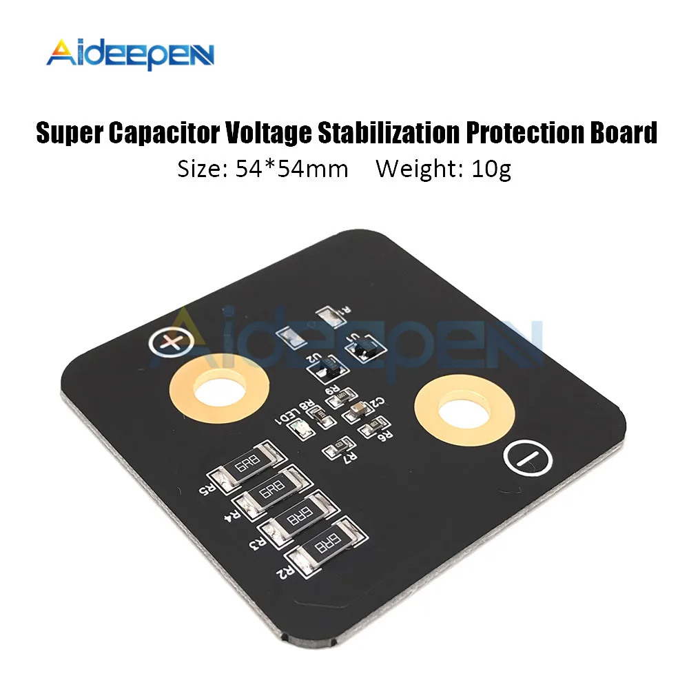 

2.8V 3000F Super Farad Capacitor 5.4*5.4cm Balance Board Super Capacitor Voltage Regulator Protection Board