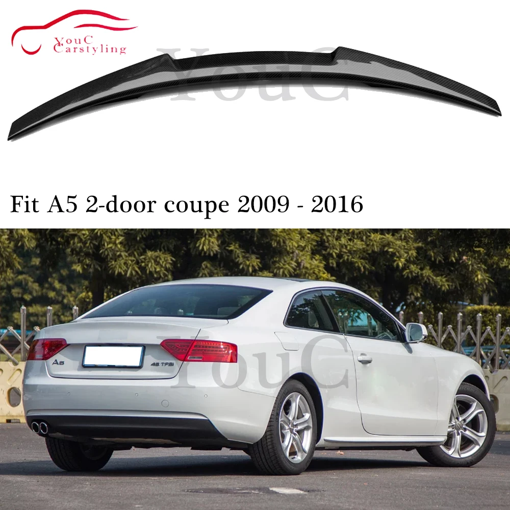 M4 Стиль Задний спойлер из углеродного волокна для Audi A5 2 дверный купе 2009 2016