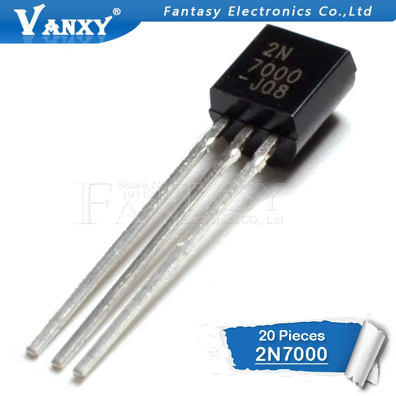 20 шт 2N7000 TO92 малого сигнала MOSFET 200 mamps, 60 вольт N-Channel TO-92 и