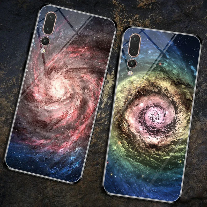 Стеклянный чехол для huawei P20 Pro из закаленного стекла противоударное покрытие