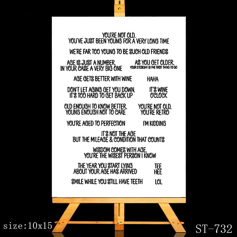 

ZhuoAng Small language blessing Clear Stamps/Card Making Holiday decorations For scrapbooking Transparent stamps 10*15cm