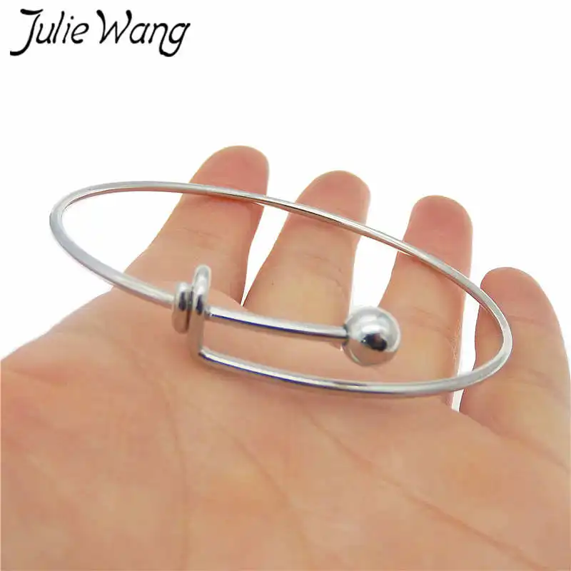 Julie Wang Регулируемый Браслет манжета проволока чистый медный браслет для женщин