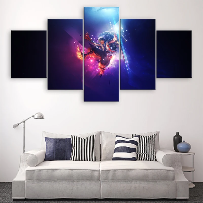 Modern-Wall-Art-Canvas-Painting-5-Panel-Shaco-League-of-Legends-Wall-Art-Home-Decor-For