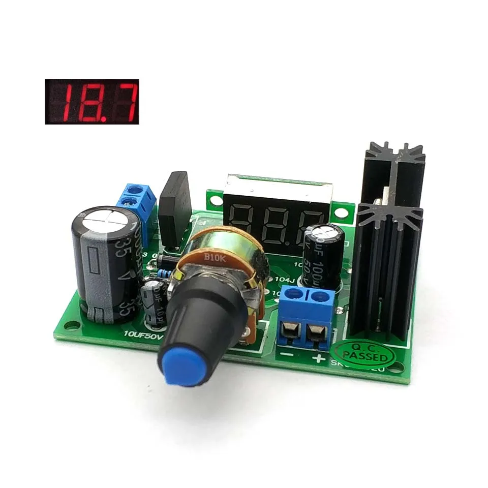 LED LM317 Step Down Power Supply Module Adjustable Voltage Regulator Input DC 0V-30V AC 0V-22V Output DC 1.25V-30V 2A