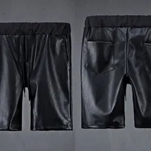 27-44 Новинка мужская одежда стилист волос Мода PU повседневные шорты плюс размер сценические костюмы певицы