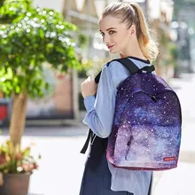Big Capacity Colful Multicolor Women Canvas Backpack Stylish Galaxy Star Universe Space Backpack Girls Gift School Backbag