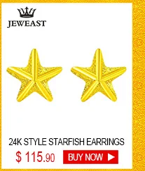 JLZB 24K Pure Gold Earring Real AU 999 Solid Gold Earrings Beautiful Gypsophila Upscale Classic Fine Jewelry Hot Sell New 2020