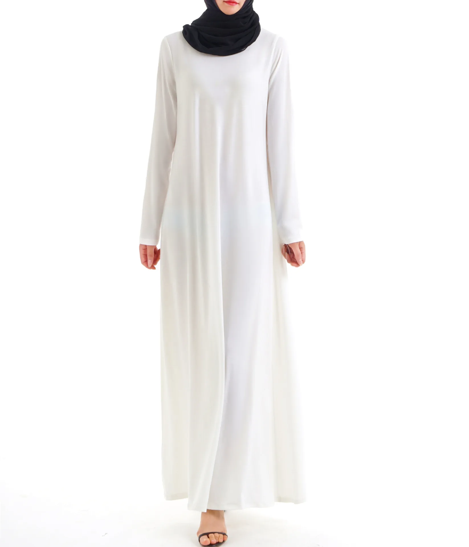 Хлопковая Абая кимоно женское мусульманское Внутреннее платье Femme Дубай Турецкая индейка Бангладеш кафтан женское нижнее белье Исламская одежда