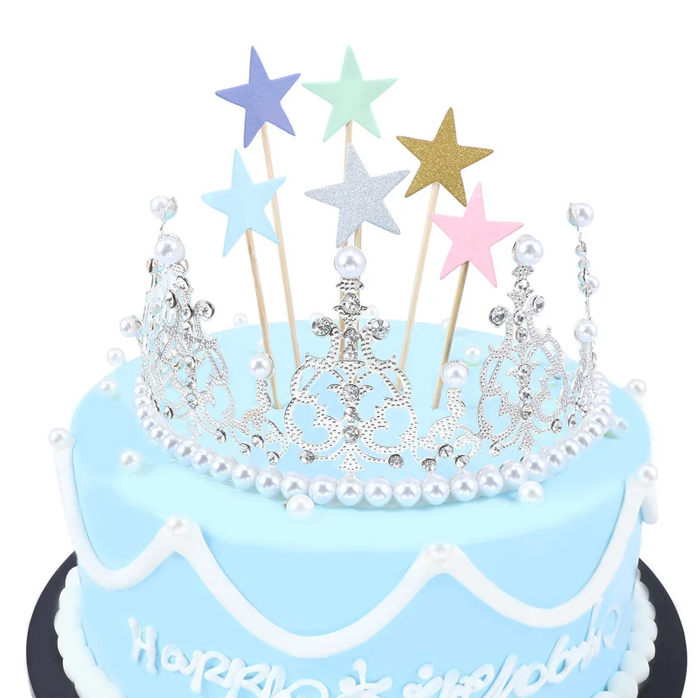 Блеск звезда Торт Топпер украшение для торта ко дню рождения кекс Детские флажки для душа дети партии Свадебные сувениры Аксессуары 10