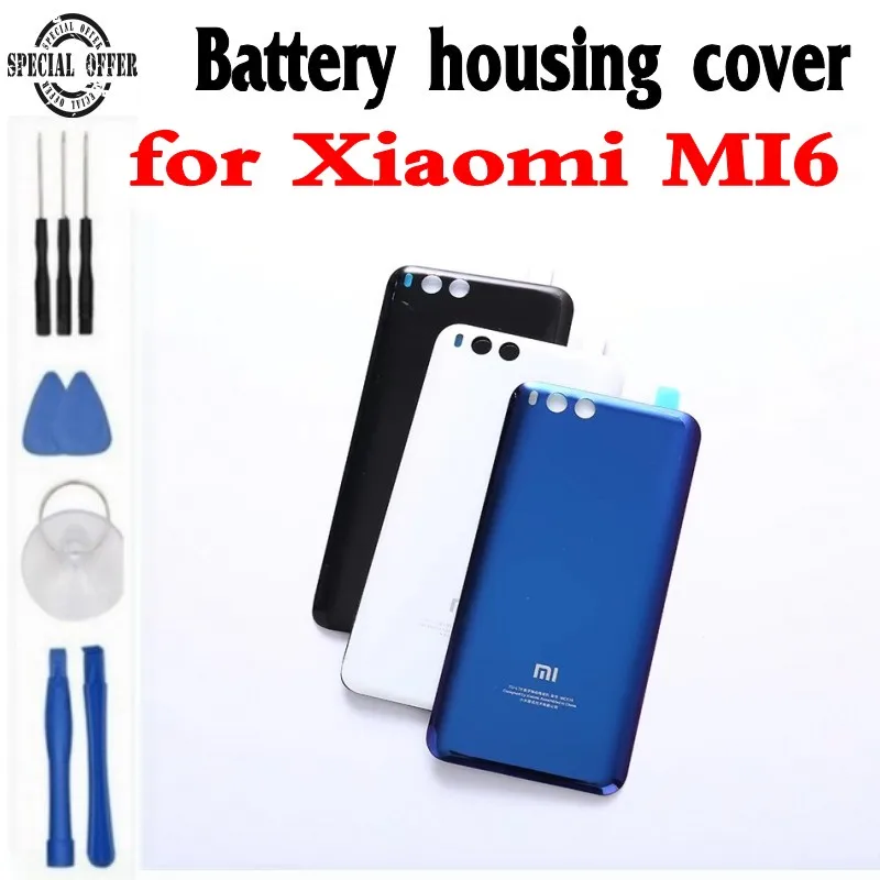 New Replacement Battery Back Cover For Xiaomi Mi 6 Hard Glass Surface protective phone case for xiaomi mi6 M6 battery cover | Мобильные