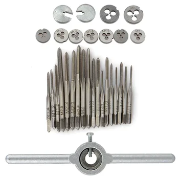 

31Pcs Dropship Mini HSS Metric Thread Plugs Taps Dies Wrench Handle Set M1-M2.5 Screw
