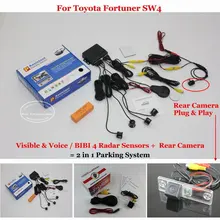 Liislee автомобильные парковочные датчики+ камера заднего вида = 2 в 1 визуальный/для Toyota Fortuner SW4 2005~ 2012/BIBI сигнализация парковочная система