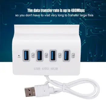 

4 Port USB Hub Multiple Interfaces OTG Hub Adapter For Phone Tablet Desktop 2019