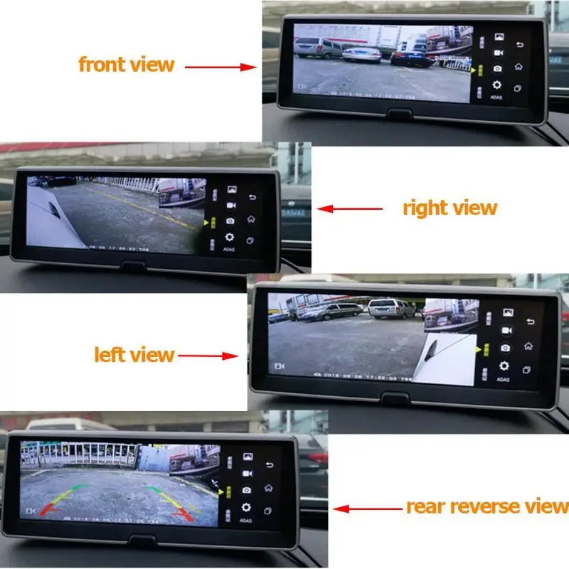 Система наблюдения за птицами на 360 градусов, 4 камеры, панорамный Автомобильный видеорегистратор, запись парковки, фронтальная+ задняя+ левая+ правая камера для монитора