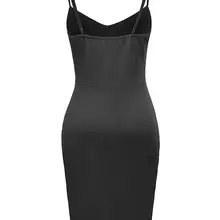 Женское сексуальное регулируемое облегающее платье на бретельках с разрезом спереди