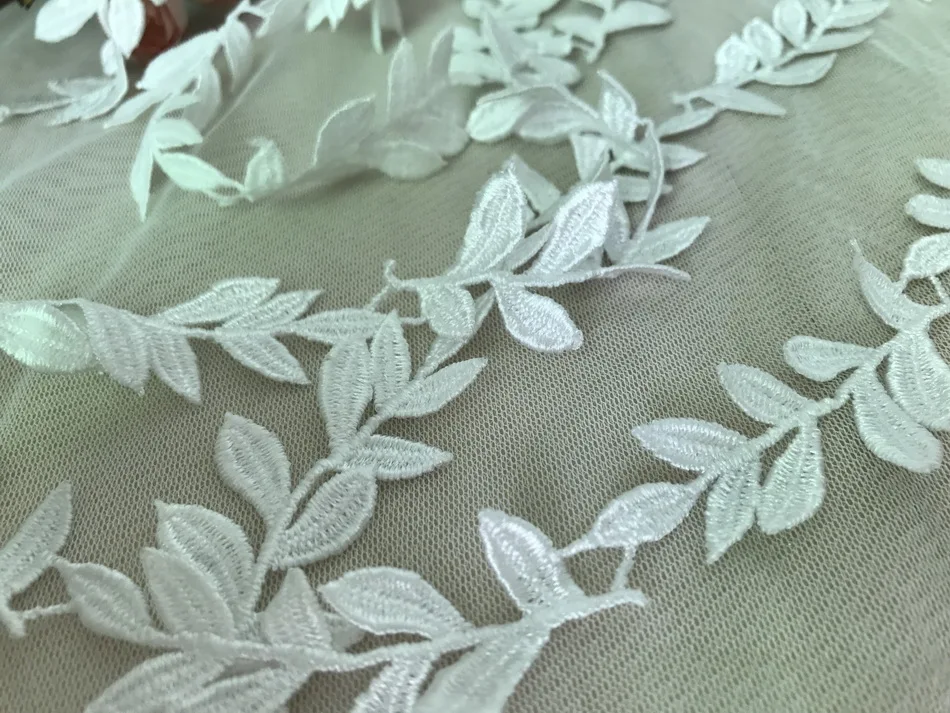 5 ярдов белые дизайнерские кружевные ткани лист Венеция Аппликация с кружевной отделкой для шитья Ремесло домашний декор костюм дизайн