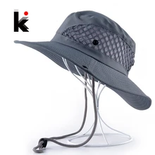 Ведро Шляпа Дышащий Пляж панама мужская Широкий брим шляпа летняя мужская Открытый Складной Защита От УЛЬТРАФИОЛЕТОВЫХ ЛУЧЕЙ Рыбалка шляпы