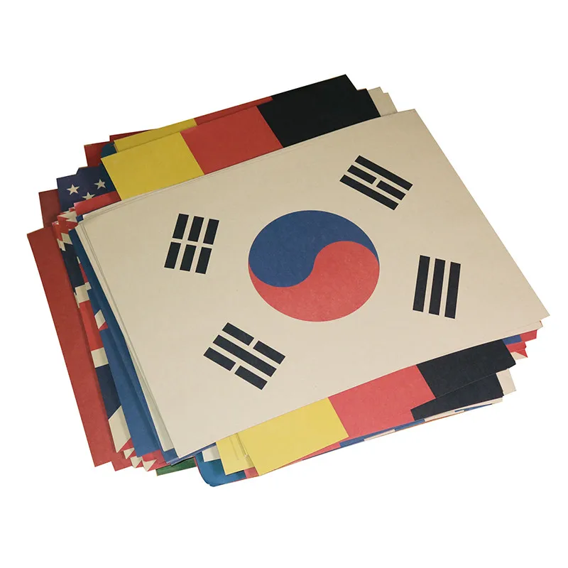 

2 pcs Kraft paper Flag poster 51*35.5cm Poster Stickers Wallpapers Painting & Calligraphy Home Decoration Stickers Posters
