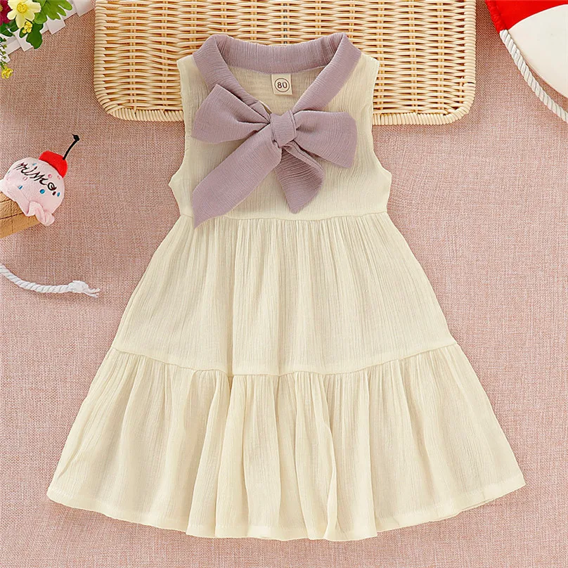 

Newborn Kids Baby gril Tulle Tutu Bowknot Princess Party Dress Children Boutique Clothing Sundress vestido juvenil belle 4JJ