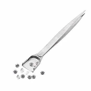 

16cm Diamond Tweezers With Scoops Shovels For Gem Beads Professional Jewelry Tool