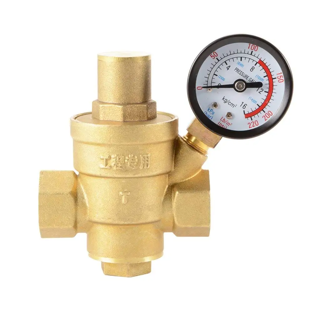 Water Pressure Regulator Brass Lead free Adjustable 1/2" 15mm Water