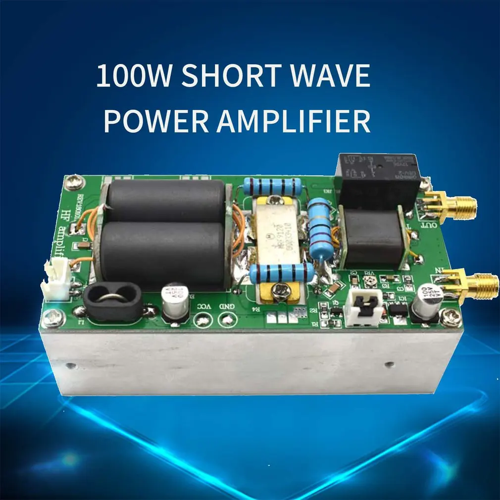 

Assembled 100W SSB linear HF Power Amplifier with heatsink For YAESU FT-817 KX3 cw AM FM C5-001 Module Board