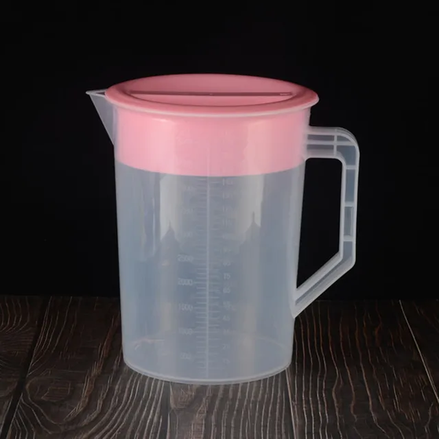 Large capacity 5000ml graduated plastic measuring cup with lid with plastic cold kettle juice