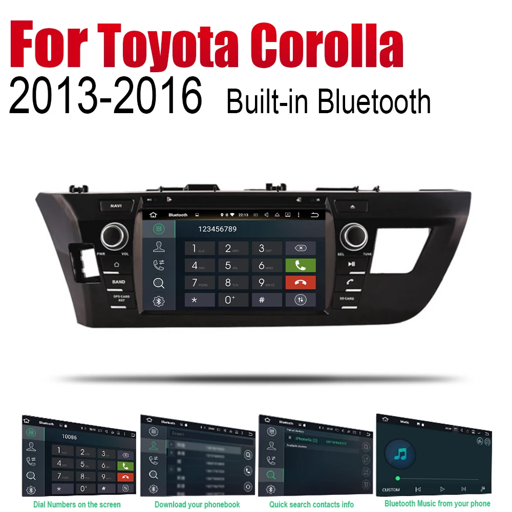 Sale ZaiXi Auto Radio 2 Din Android Car DVD Player For Toyota Corolla 2013~2016 GPS Navigation BT Wifi Map Multimedia system Stereo 5