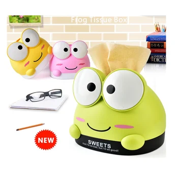 

1 pcs Cute frog paper box plastic household tissue paper napkin box random color