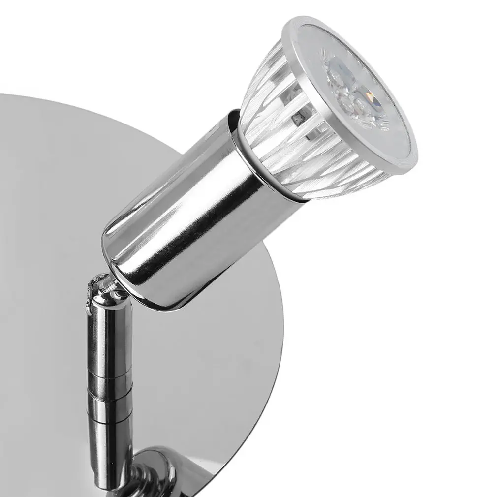 SP05 9-led Регулируемый полированный серебряный поворотный 3 Way потолочный Точечный светильник освещение Крытый прожектор 6000/3000 K