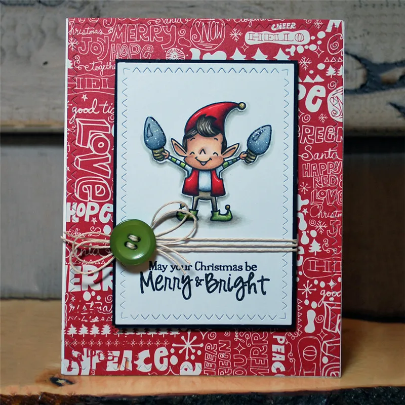 

GJCrafts Christmas Cute Elf Stamps and Dies Metal Cutting Dies for DIY Scrapbooking Crafts Die Cuts Card Making Album Stencil