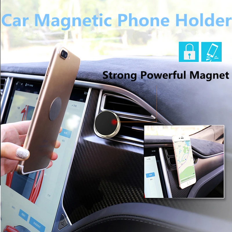 

Hot Magnetic Car Phone Holder For iPhone X Samsung S9 Magnet Mount Car Holder For Phone in Car Cell Mobile Phone Holder Stand