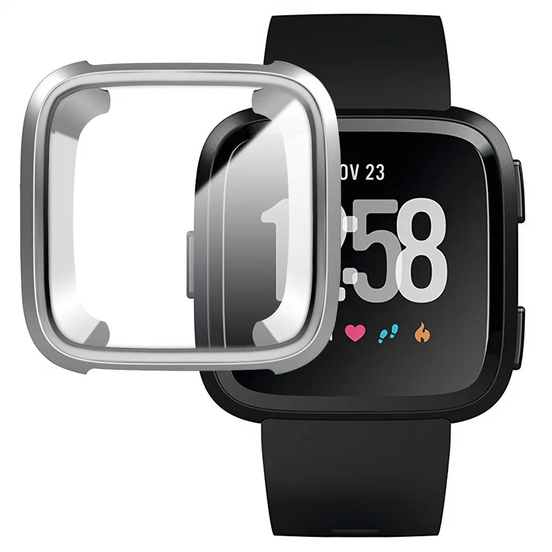 AKBNSTED покрытие ТПУ силиконовый защитный чехол для Fitbit Versa/Versa Lite Смарт часы Замена
