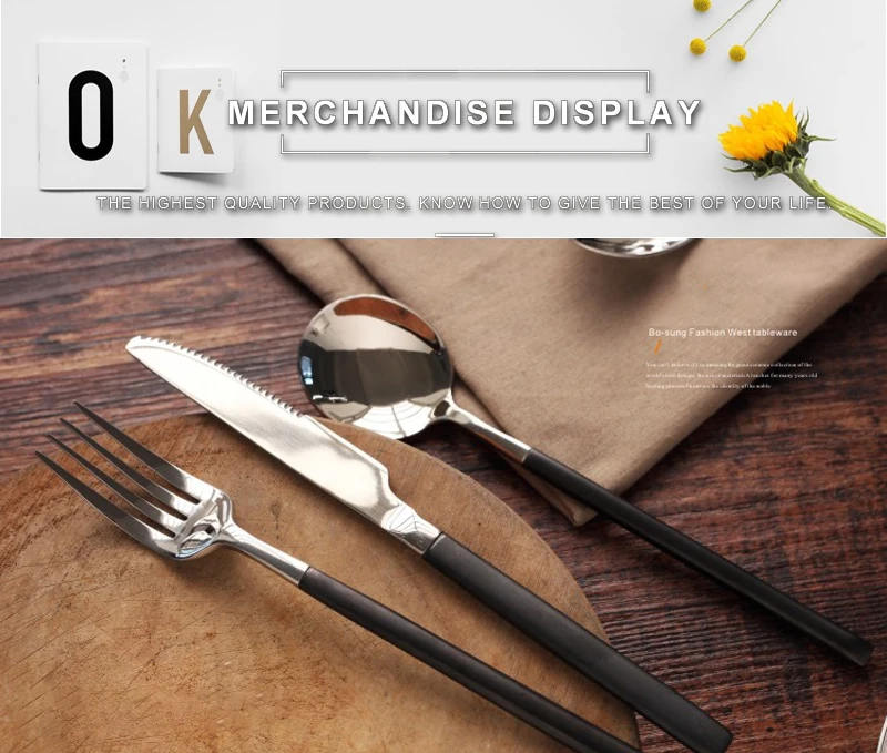 black cutlery set stainless steel (7)