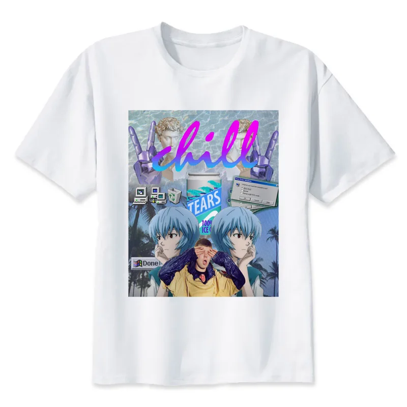 

Vaporwave print casual tshirt mens o-neck t shirts fashion men's tops men T-shirt short sleeve men MR1250
